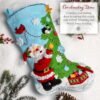 Bucilla Santa's Winter Birds | Felt Applique Wreath Kit | 89806E