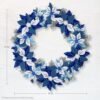 Bucilla Winter Blue Poinsettia | Kit de corona navideña de fieltro | 89756E