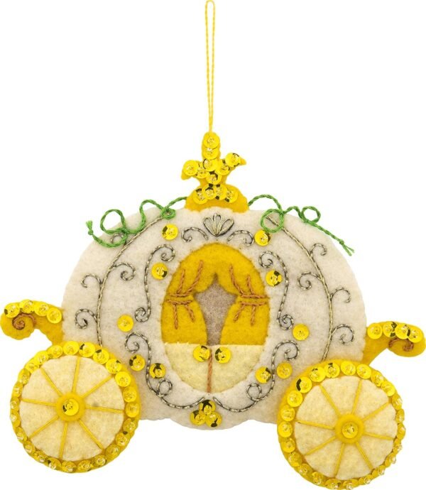 bucilla-glass-slipper-felt-applique-ornament-kit-set-of-6-89287e-variant-03 Bucilla Glass Slipper | Felt Applique Ornament Kit | 89287E product image