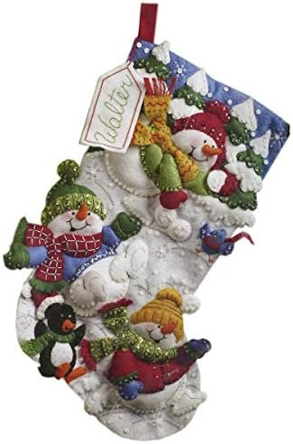 Bucilla Snow Fun | Felt Applique Christmas Stocking Kit | 86108